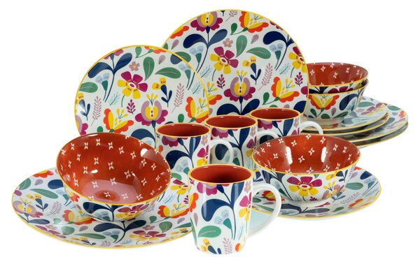 KOMBINOVANÝ SERVIS, 16-dielne, kamenina Creatable - Online Only bytové doplnky, Online Only