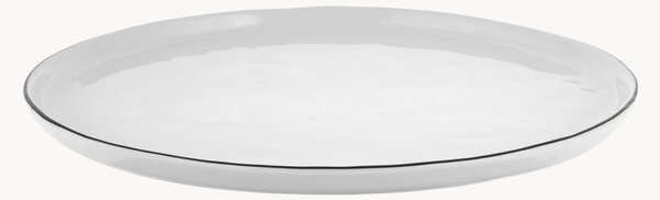 Ručne vyrobené plytké taniere z porcelánu Salt, 4 ks