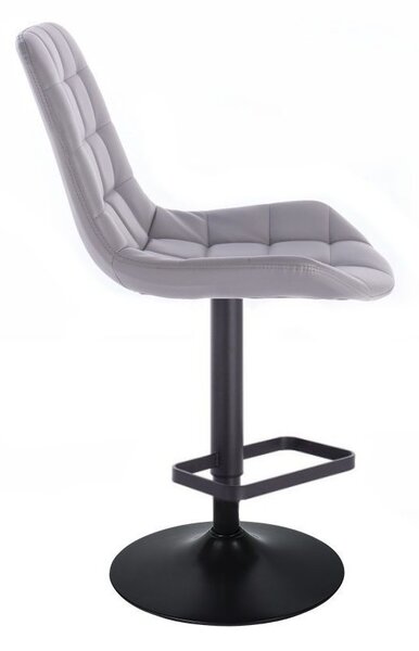 LuxuryForm DESIGN Barová stolička PARIS na čiernom tanieri - šedá