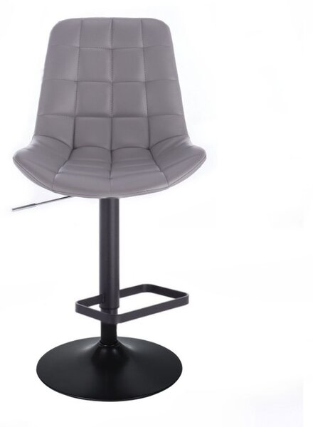 LuxuryForm DESIGN Barová stolička PARIS na čiernom tanieri - šedá