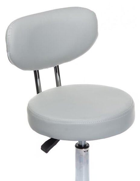 LuxuryForm DESIGN Stolička BERGAMO na strieborné podstave s kolieskami - šedá