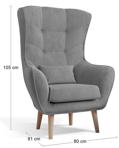 Kreslo Altino 1F - svetlosivá