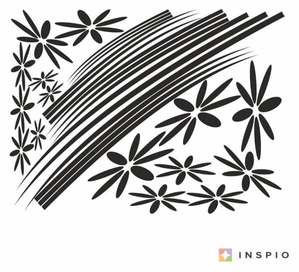 INSPIO-výroba darčekov a dekorácií - Nálepky na stenu do obývačky Sisi kvety