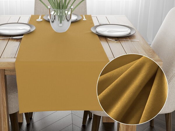 Biante Zamatový behúň na stôl Velvet Prémium SVP-009 Horčicový 35x120 cm