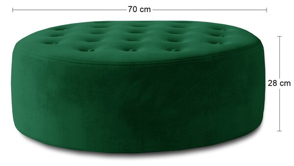 Okrúhla taburetka Maia - tmavozelená