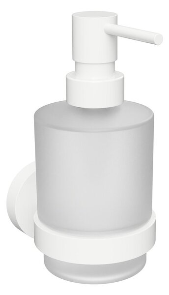 Sapho X-ROUND WHITE dávkovač mydla 200 ml, mliečne sklo, biela mat