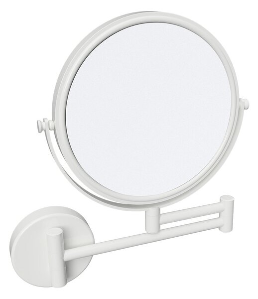 Sapho X-ROUND WHITE závesné kozmetické zrkadlo Ø 180 mm, biela