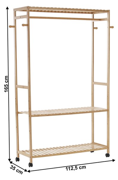 Šatníkový organizér Melar - bambus