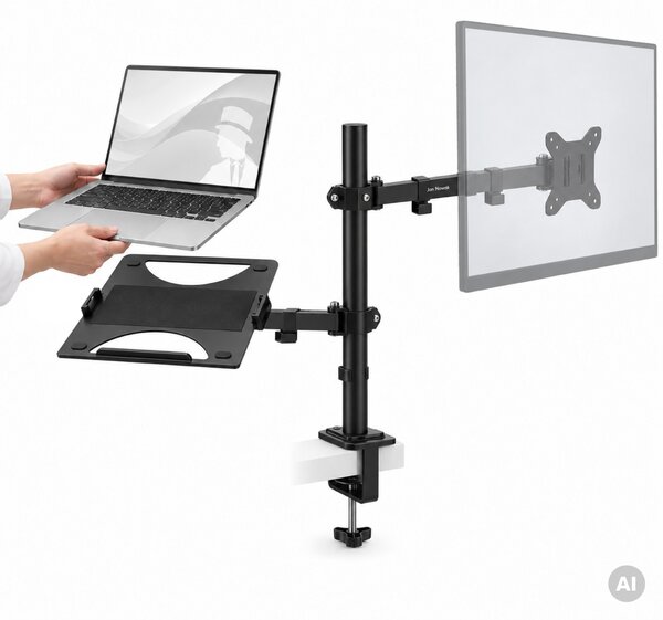 Držiak na monitor a notebook 2 v 1 čierny: MARK