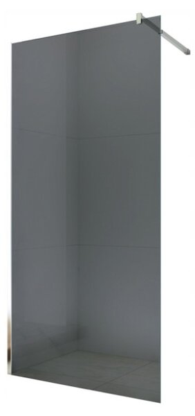 Mexen Zástena Pretoria, Roma, Lima 50x190 cm 6mm chróm, grafitovo šedá