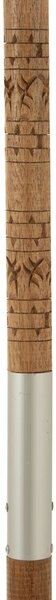 Čierny slnečník s drevenou tyčou Lorie Wood - ∅ 200*260 cm - J-Line by Jolipa