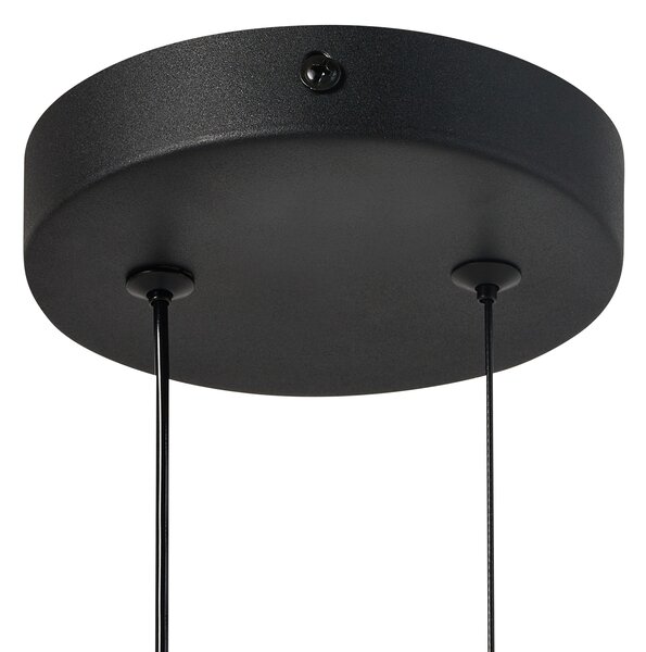 Závesná lampa čierna kov integrovaná LED svetlo visiace dizajnové svietidlo moderný štýl obývačka