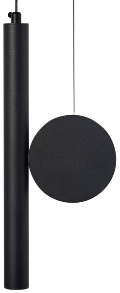 Závesná lampa čierna kov integrovaná LED svetlo visiace dizajnové svietidlo moderný štýl obývačka