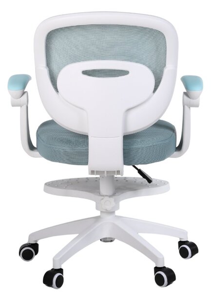 Detská otočná stolička Neoseat JUNI 008 s podnožou — látka, modrá