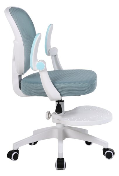 Detská otočná stolička Neoseat JUNI 008 s podnožou — látka, modrá