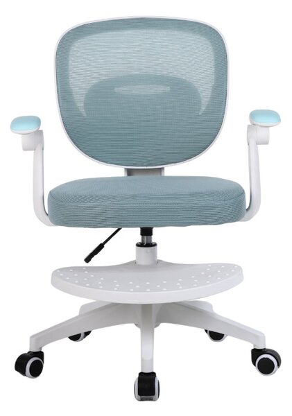 Detská otočná stolička Neoseat JUNI 008 s podnožou — látka, modrá