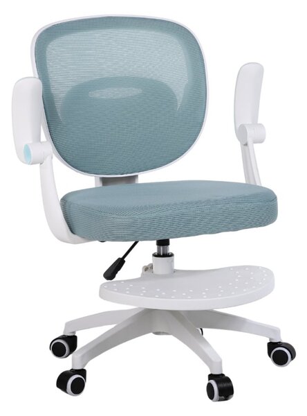 Detská otočná stolička Neoseat JUNI 008 s podnožou — látka, modrá