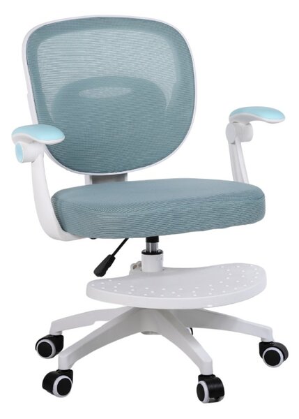 Detská otočná stolička Neoseat JUNI 008 s podnožou — látka, modrá