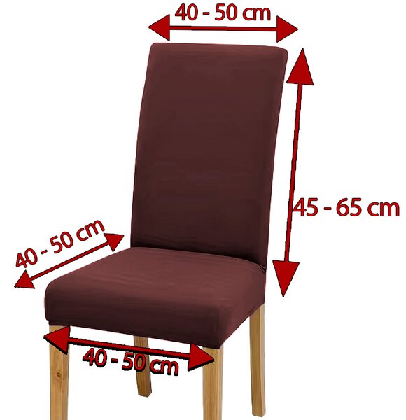Poťah na stoličku JM hnedý (Elastický návlek stoličku, materiál polyester)