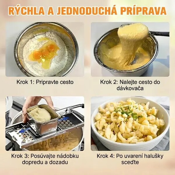 Spaetzlepro™ Lis Na špecle Z Nehrdzavejúcej Ocele