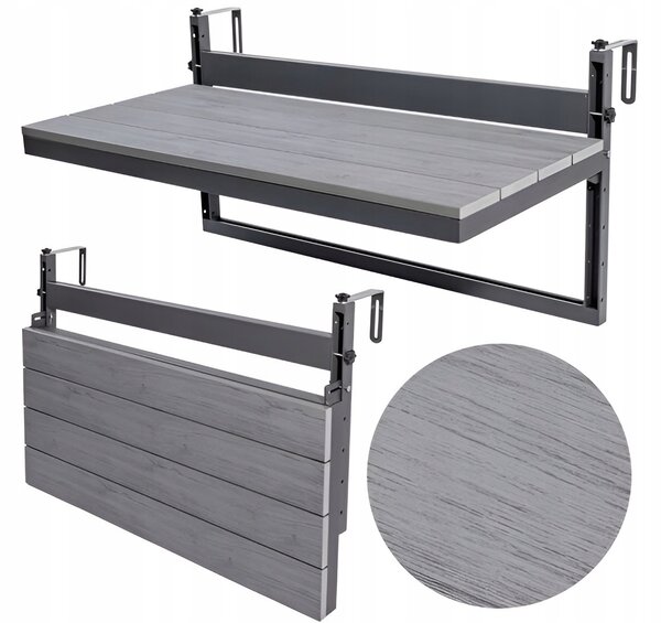 Závesný balkónový stolík na zábradlie