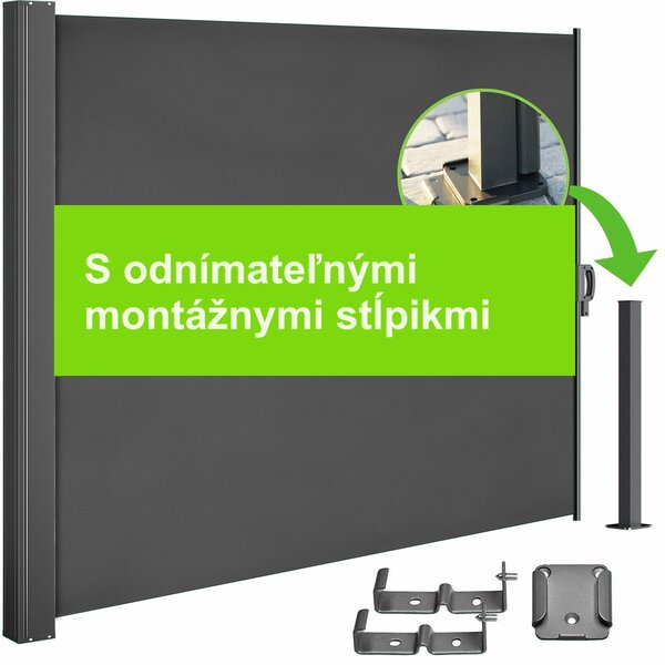 Bočná markíza Nosara 160x300 cm - antracit
