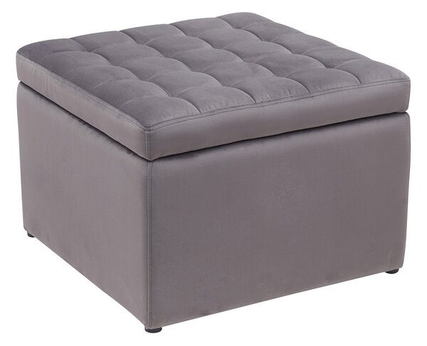 Dizajnová taburetka Rococo 60 cm sivý zamat