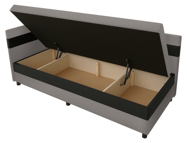 Váľanda s úložným priestorom 80x200 LUNTERA - hnedá / béžová