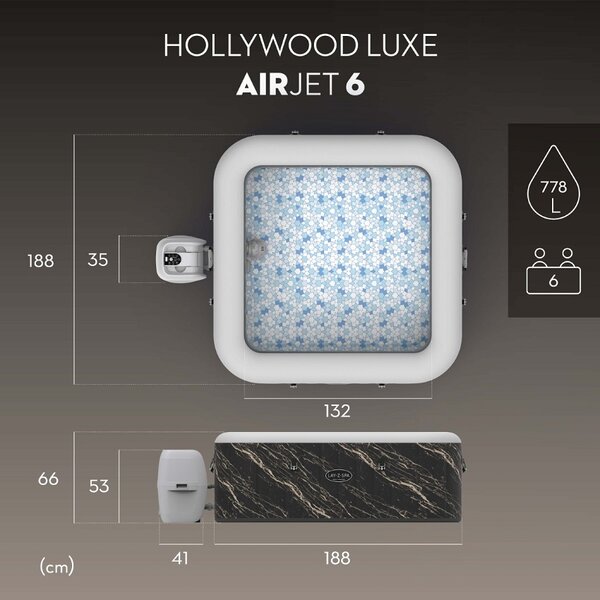 Bestway Lay-Z-SPA Hollywood 6001F nafukovacia vírivka