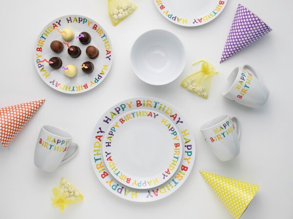 KOMBINOVANÝ SERVIS, 16-dielne, porcelán Creatable - Online Only bytové doplnky, Online Only