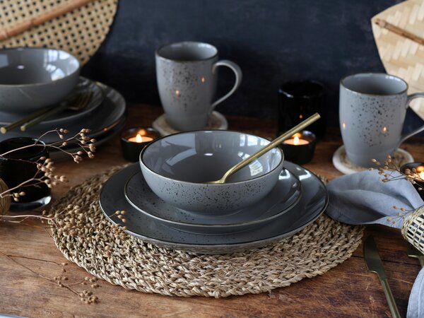 KOMBINOVANÝ SERVIS, 16-dielne, kamenina Creatable - Online Only bytové doplnky, Online Only