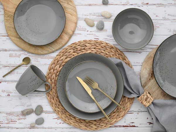 KOMBINOVANÝ SERVIS, 16-dielne, kamenina Creatable - Online Only bytové doplnky, Online Only