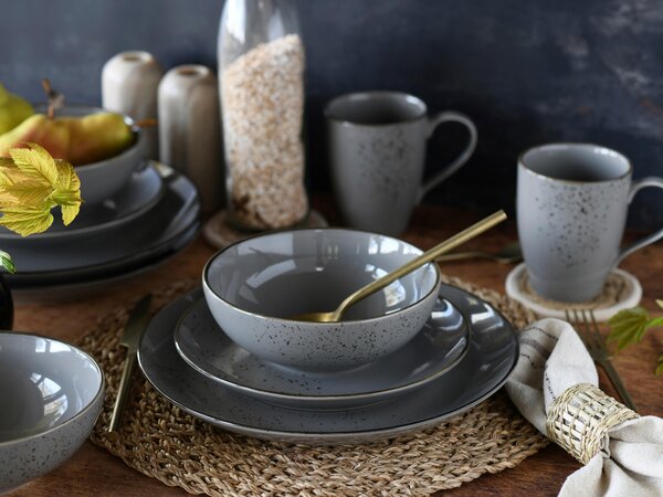 KOMBINOVANÝ SERVIS, 16-dielne, kamenina Creatable - Online Only bytové doplnky, Online Only