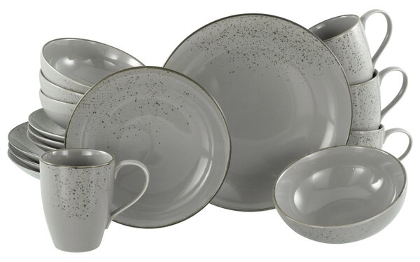 KOMBINOVANÝ SERVIS, 16-dielne, kamenina Creatable - Online Only bytové doplnky, Online Only