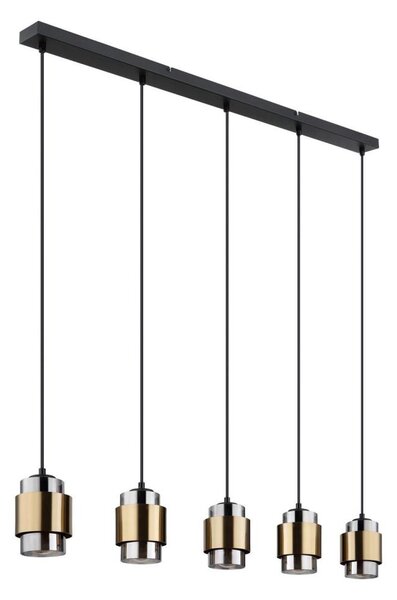Globo 15560-5H - Luster na lane MILLEY 5xE27/40W/230V čierna/mosadz