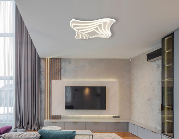 STROPNÉ LED SVIETIDLO, 45/45/7 cm Novel - Interiérové svietidlá