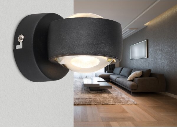 Globo 78290B - LED nástenné svietidlo RANDI LED/7W/230V 3000K čierne