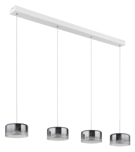 Globo 16024-4WR - Závesný LED luster BELINDA LED/24W/230V biela/dymová