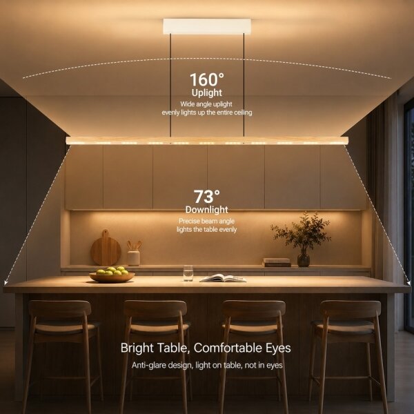 Immax NEO 07310L-LED stmievateľný luster na lanku so senzorom MADEIRA 37W/230V 157 cm jaseň