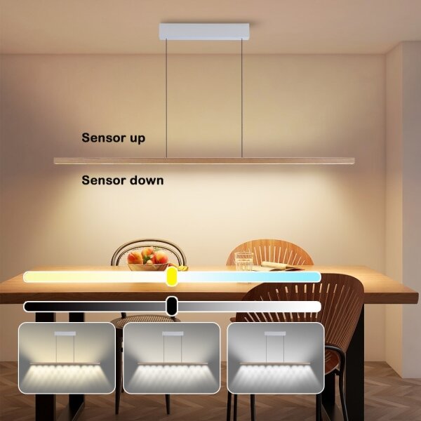 Immax NEO 07310L-LED stmievateľný luster na lanku so senzorom MADEIRA 37W/230V 157 cm jaseň