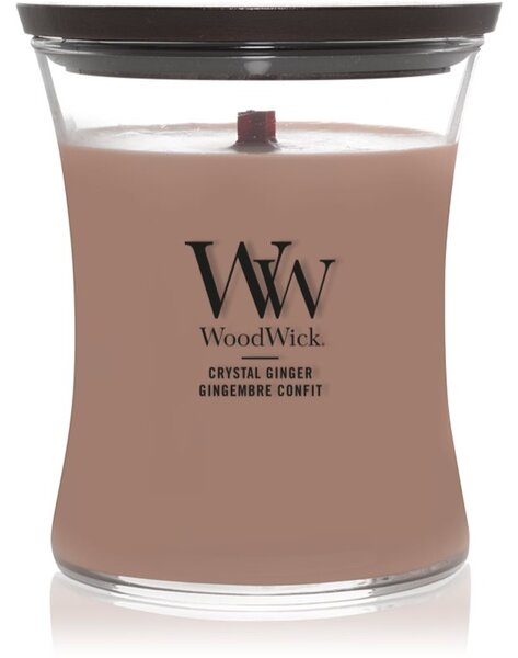 Woodwick Crystal Ginger vonná sviečka s dreveným knotom 275 g