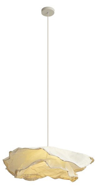 Japandi závesná lampa béžová s látkovým tienidlom 80cm - Papel