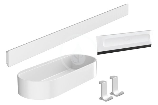 Hansgrohe - Set kúpeľňových doplnkov, matná biela