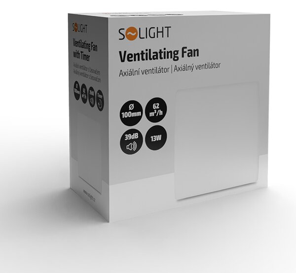 SOLIGHT Ventilátor do kúpeľne