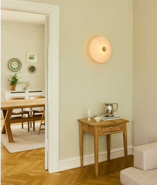 Halo Design 745104-Nástenné svietidlo PARIS 1xE27/40W/230V pr.40cm biela/mosadz/dub