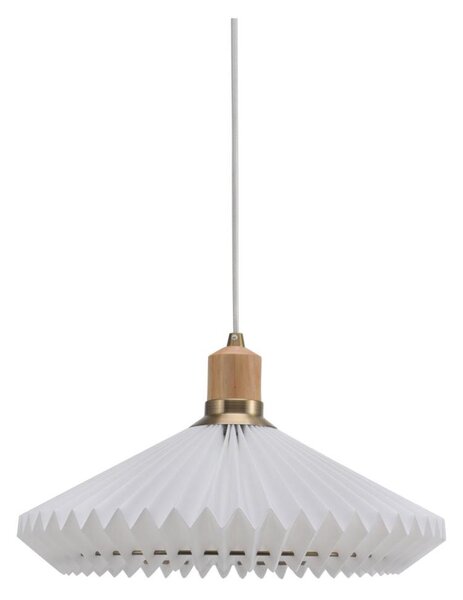 Halo Design 744169- Závesný luster na lanku PARIS 1xE27/60W/230V pr. 40 cm biela/mosadz/dub