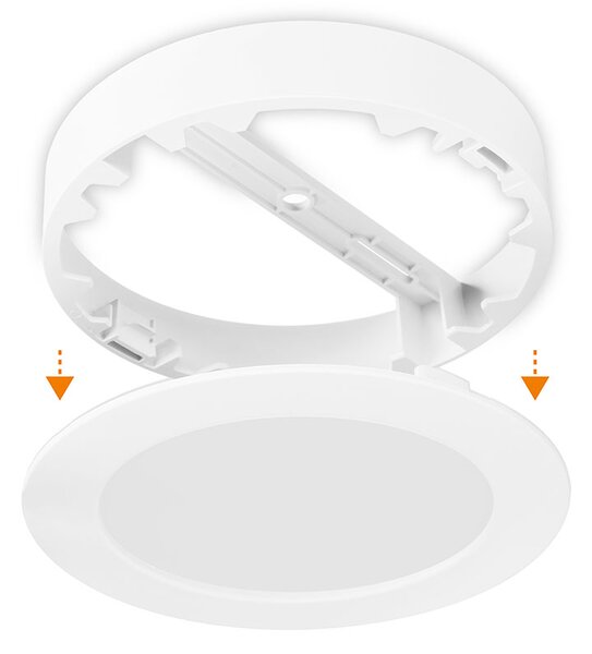 SOLIGHT LED mini panel kúpeľňový 2v1, 3CCT, 12W, 1020lm, IP54, biely
