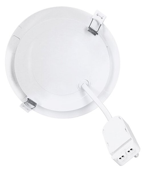 SOLIGHT LED mini panel kúpeľňový 2v1, 3CCT, 12W, 1020lm, IP54, strieborný