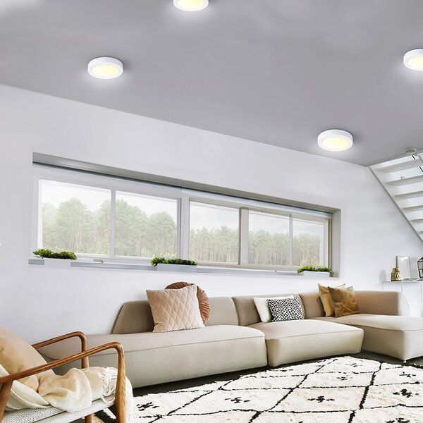 SOLIGHT LED mini panel kúpeľňový 2v1, 3CCT, 18W, 1530lm, IP54, biely