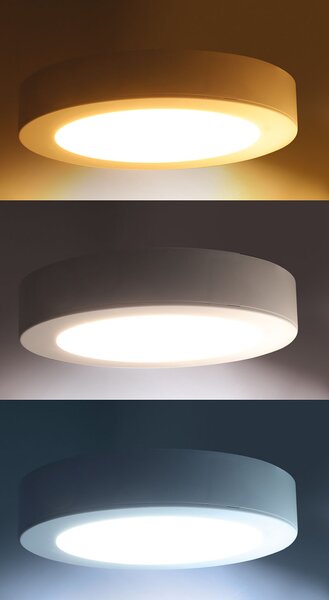 SOLIGHT LED mini panel kúpeľňový 2v1, 3CCT, 24W, 2040lm, IP54, biely